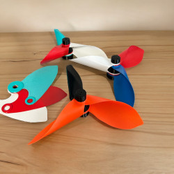 Ventilateur 3 pales modifiable pour axe D.4mm